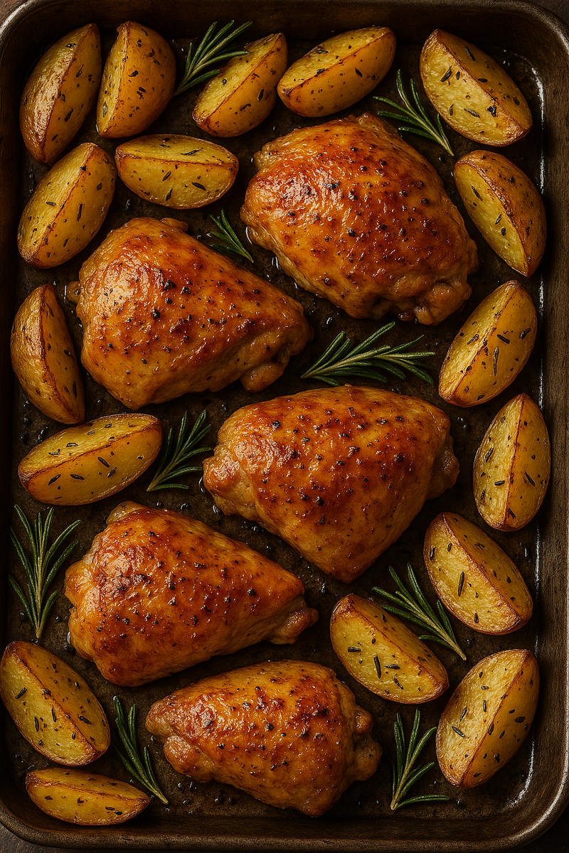 Hühneroberkeule auf Rosmarinkartoffeln aus dem Dutch Oven – Cook ... Hühneroberkeule auf Rosmarinkartoffeln aus dem Dutch Oven – Cook ...